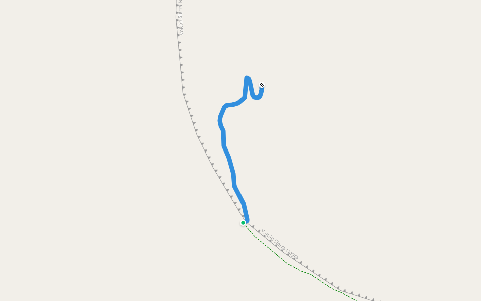 Acceso a Minas de Azufre walking route map in Puerto Velazco Ibarra