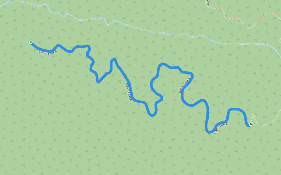 左股沢11号林道 walking route map in Mikasa