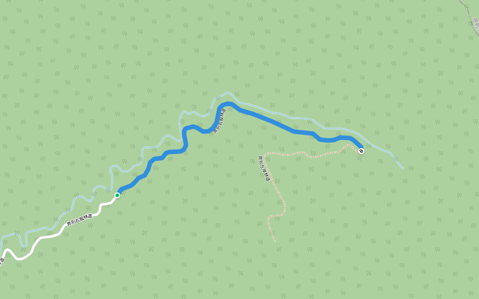 奔別右股林道 walking route map in Mikasa