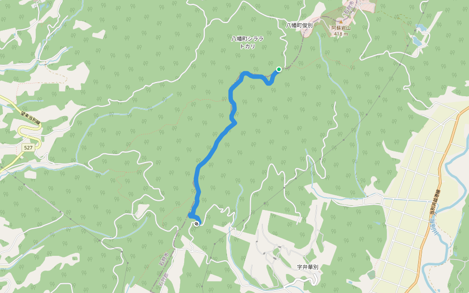 林道 要六沢阿蘇岩線 walking route map in Tobetsu
