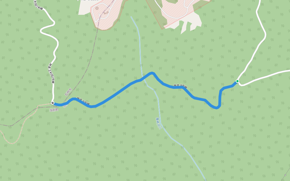 林道 当別線 walking route map in Tobetsu