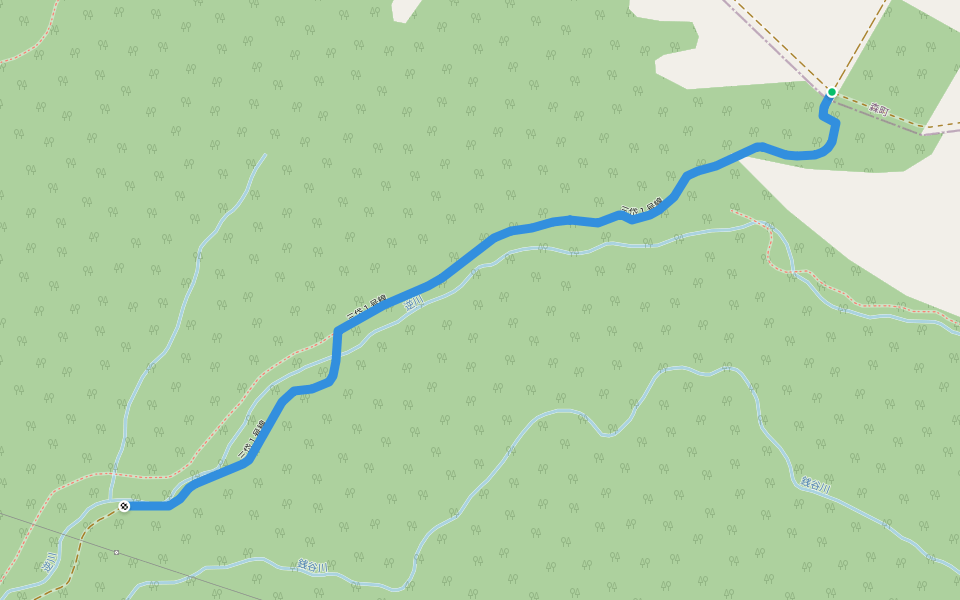 三岱１号線 walking route map in Mori