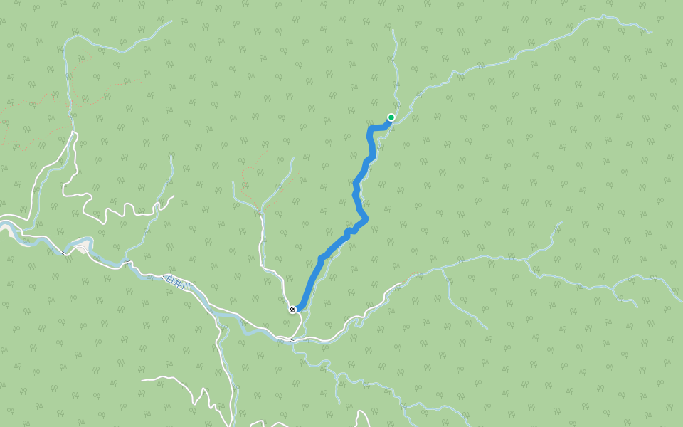三本股本線林道 walking route map in Akaigawa
