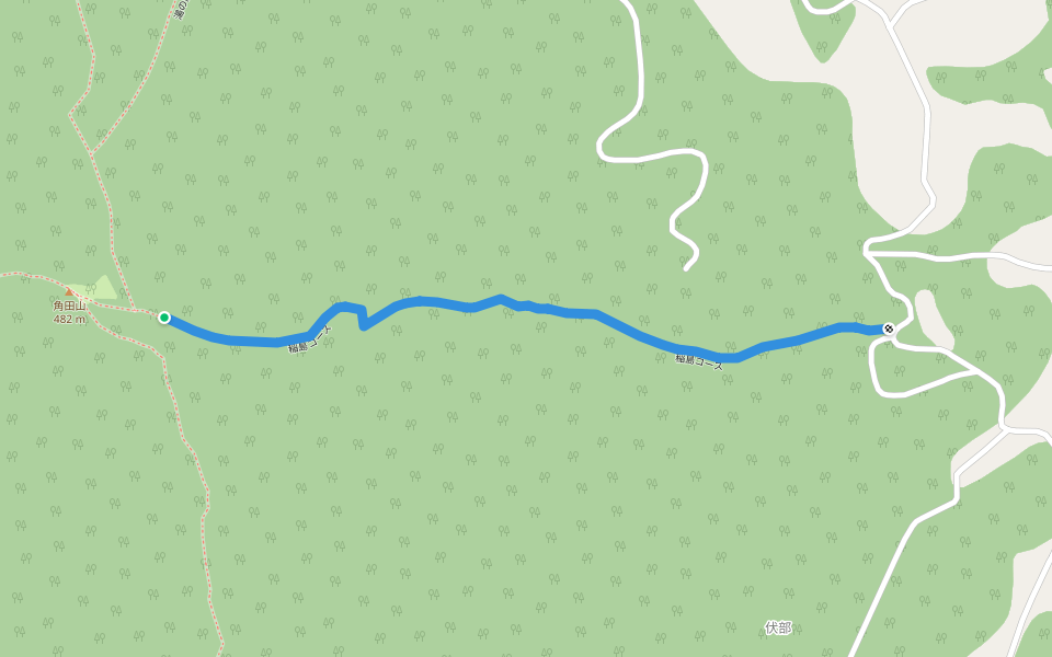 稲島コース walking route map in Niigata