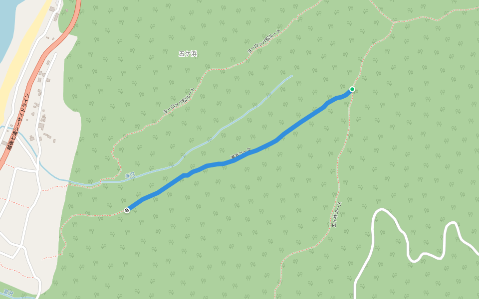 浦浜コース walking route map in Niigata