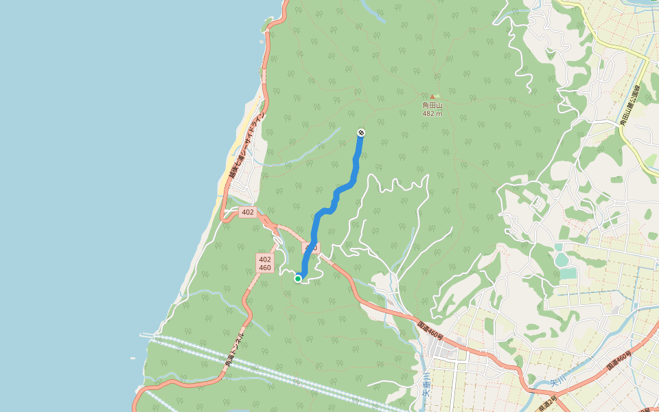 五ヶ峠コース walking route map in Niigata