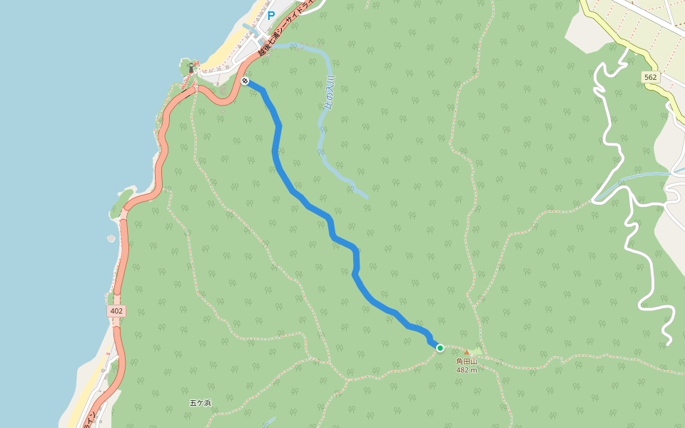 桜尾根コース walking route map in Niigata