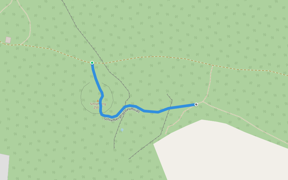 Schliefbergtrail (unofficial) walking route map in Leobendorf