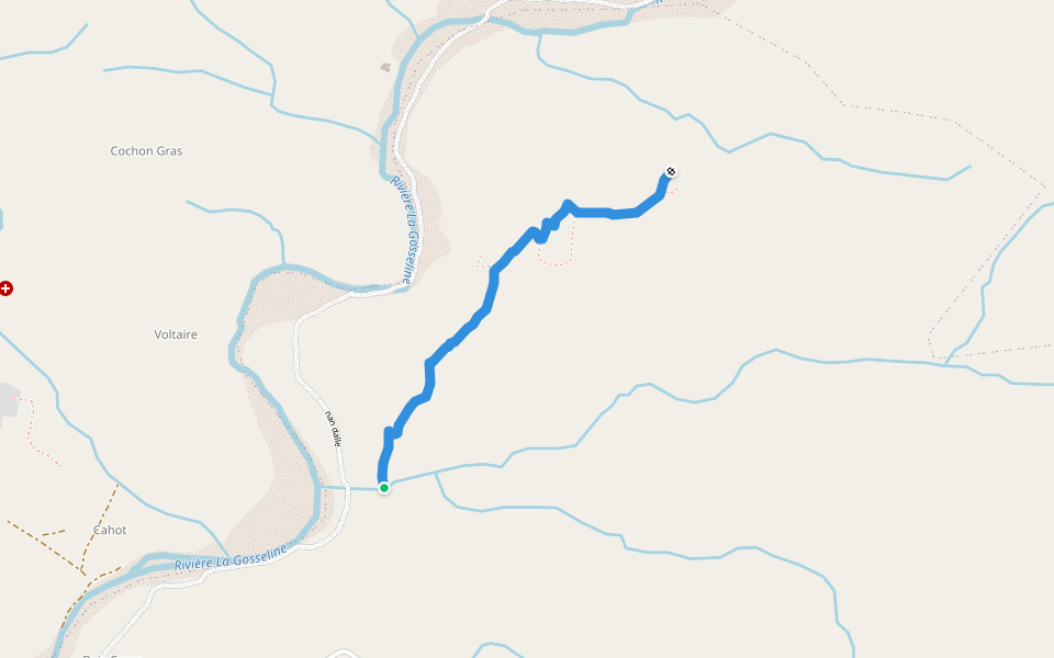Path to Meno walking route map in Cotterelle