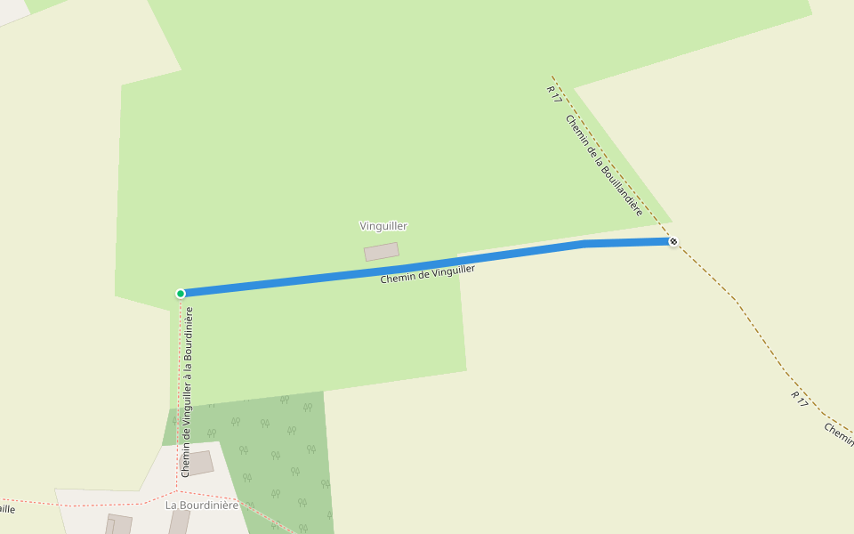 Chemin de Vinguiller walking route map in Épineu-le-Chevreuil