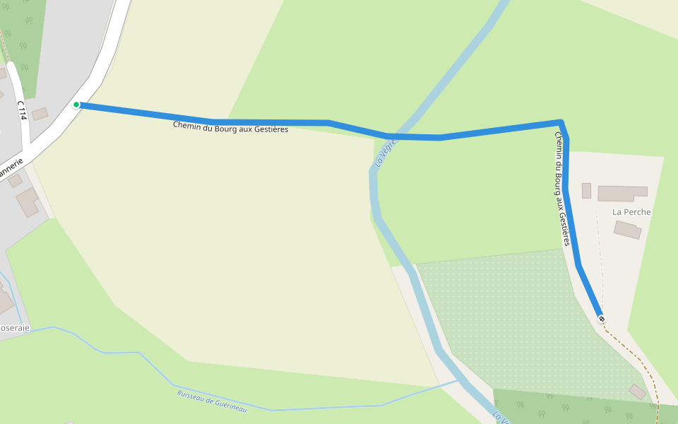 Chemin du Bourg aux Gestières walking route map in Épineu-le-Chevreuil