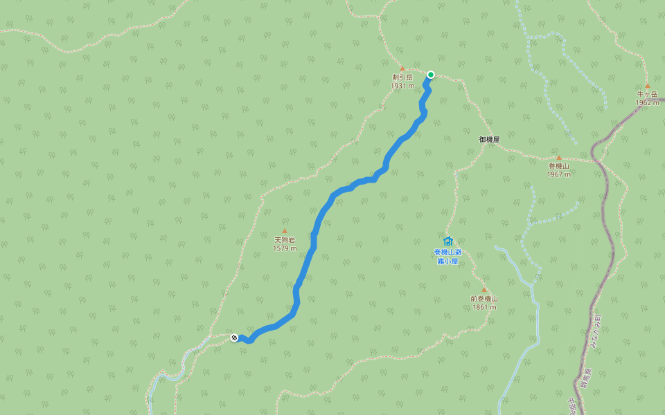 ヌクビ沢コース walking route map in Minamiuonuma