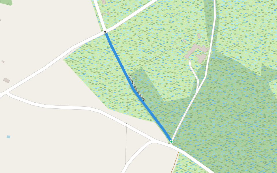 Chemin des Soupirs walking route map in Cheix-en-Retz