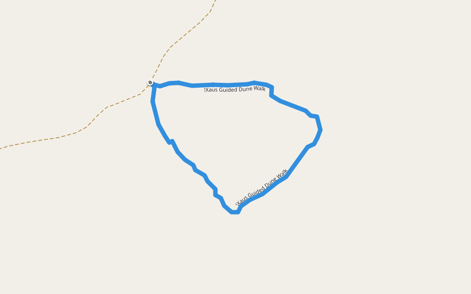 !Xaus Guided Dune Walk walking route map in Griekwastad