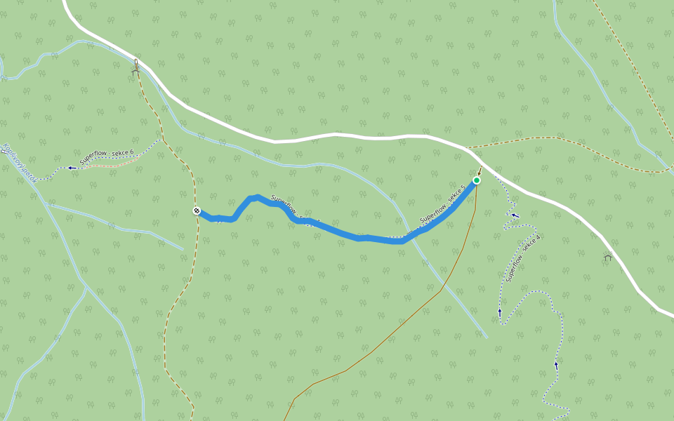 Superflow - sekce 5 walking route map in Stará Červená Voda