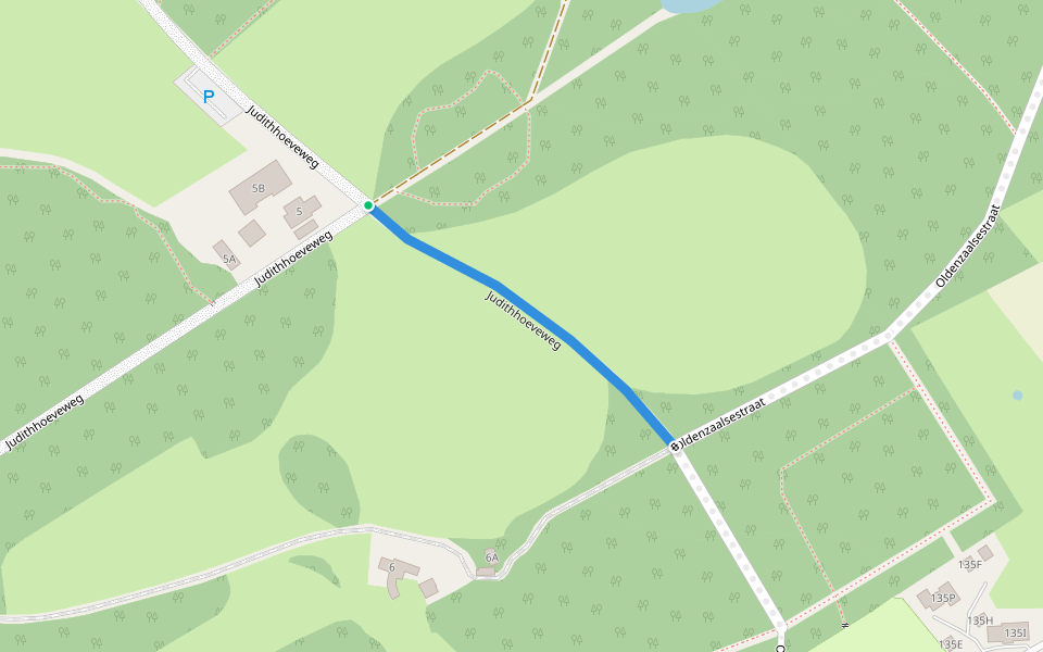 Judithhoeveweg walking route map in Losser