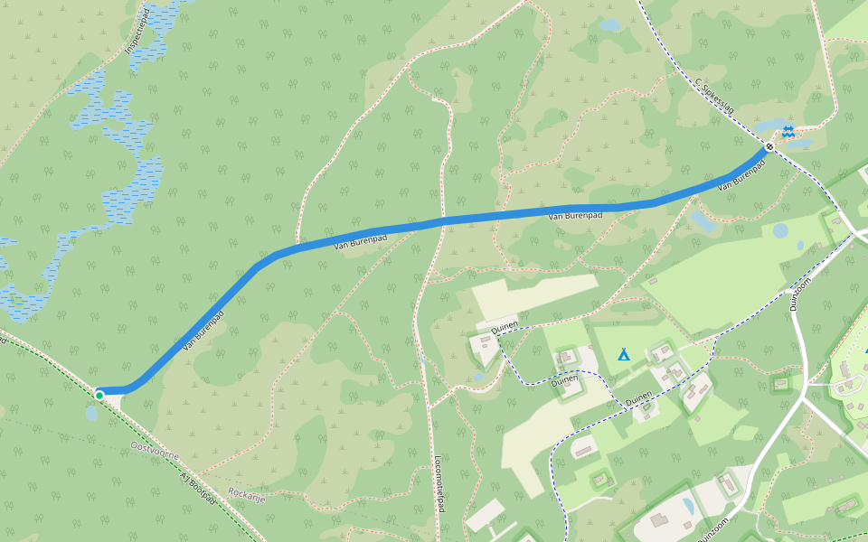 Van Burenpad walking route map in Oostvoorne