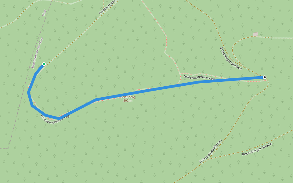 Griesbergebeneweg walking route map in Steinheim an der Murr