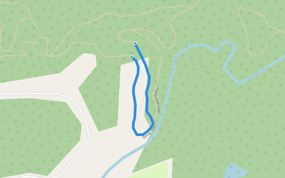 Gonzo Trail walking route map in Houghton