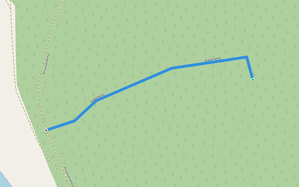 Kalamehe walking route map in Merise