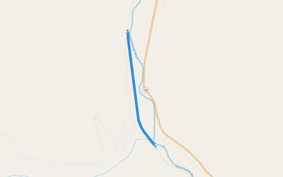 Kettle Valley Railway walking route map in Westbridge