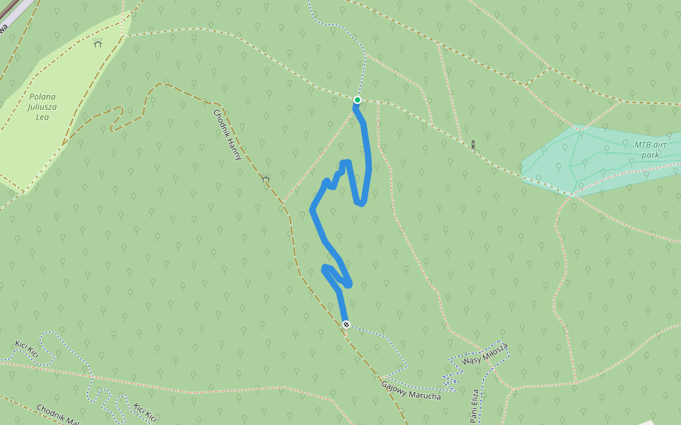 bB Przed Podjazdem / Stara Plomba walking route map in Kraków