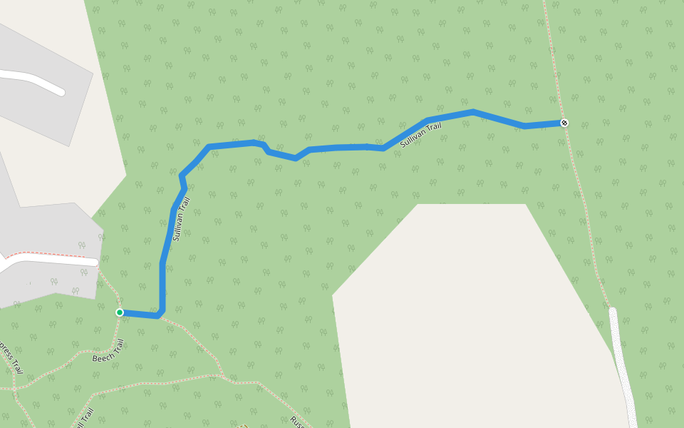 Sullivan Trail walking route map in Hinesburg