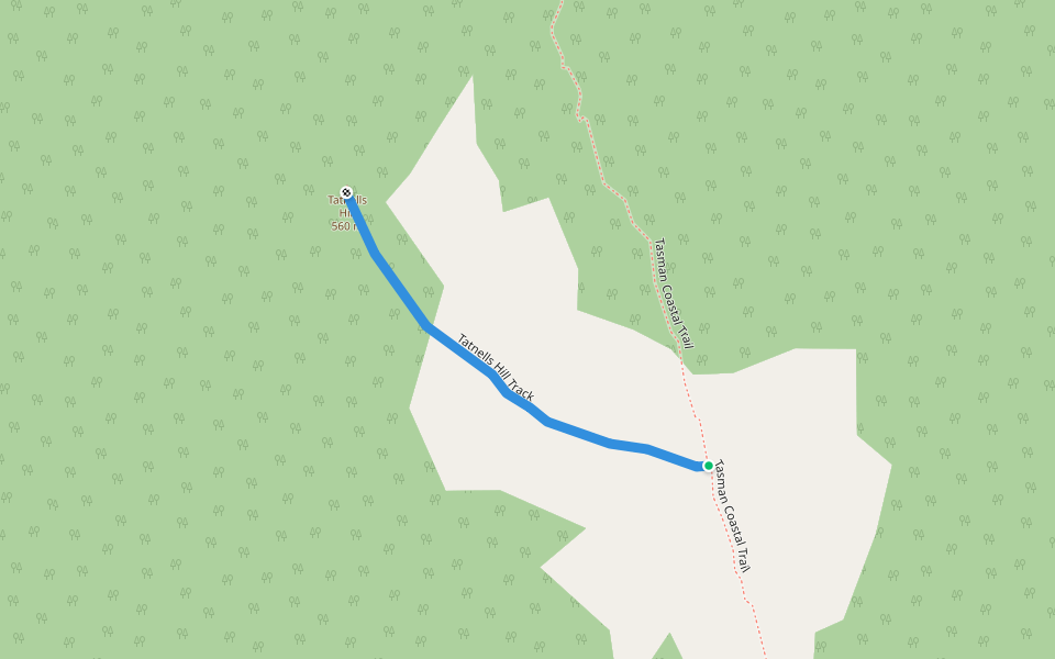 Tatnells Hill Track walking route map in Fortescue