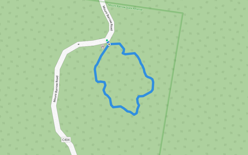 Mount Barrow Nature Walk walking route map in Nunamara
