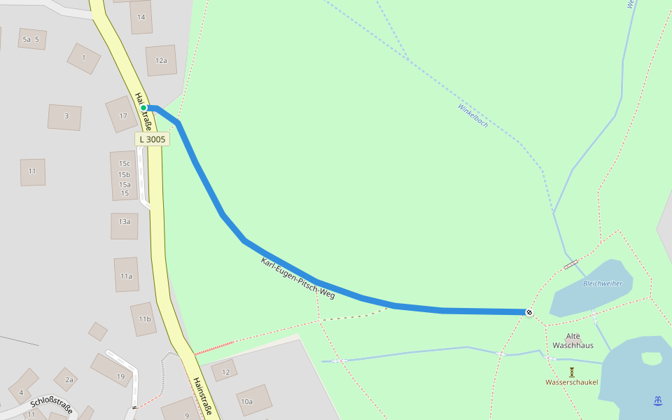 Karl-Eugen-Pitsch-Weg walking route map in Kronberg im Taunus
