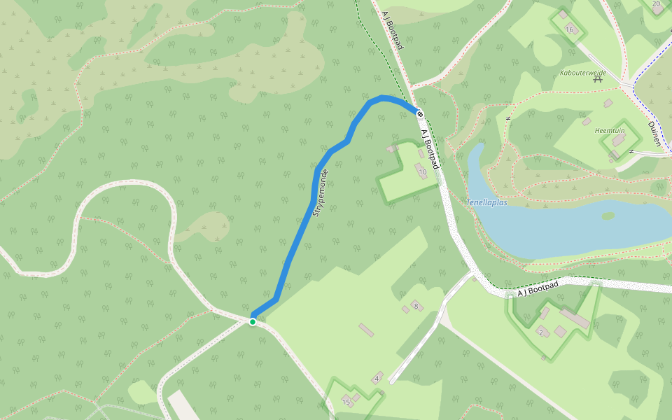 Strypemonde walking route map in Rockanje