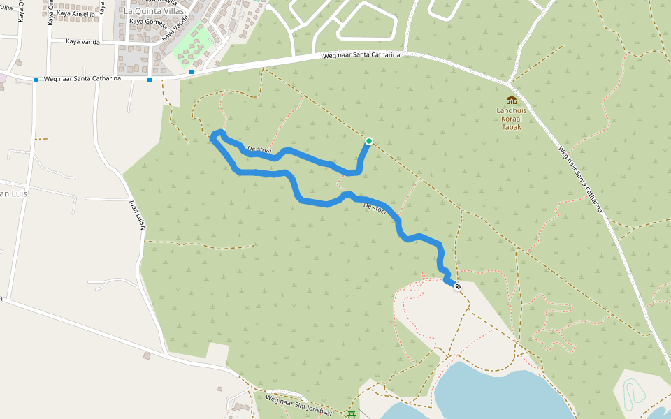 De stoel walking route map in Willemstad