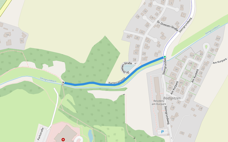 Kurterrainweg walking route map in Bad Lausick