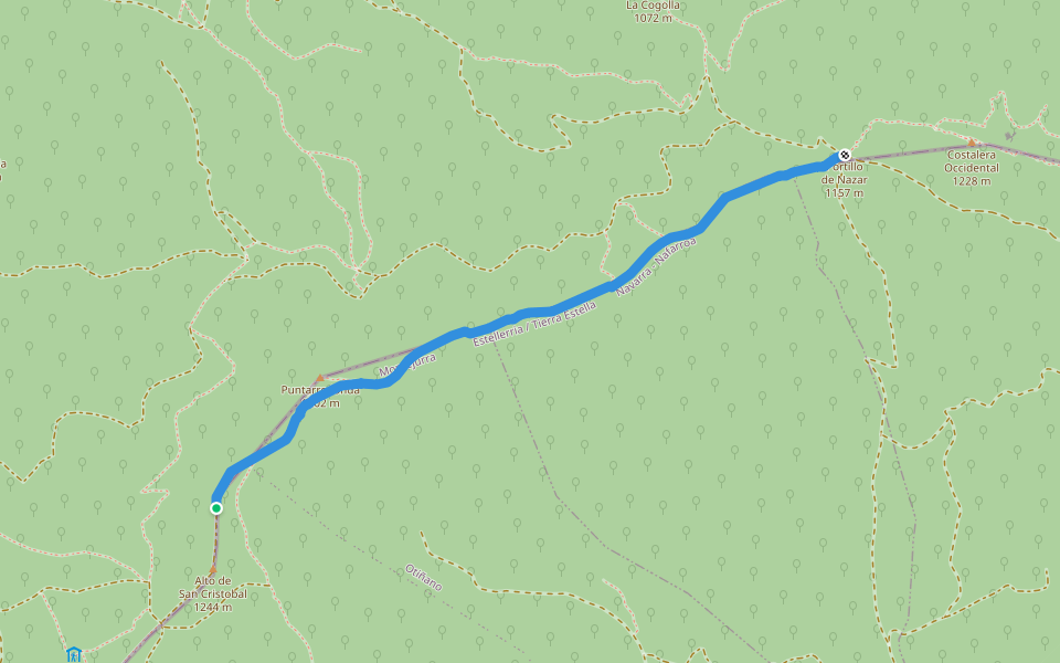 GR1 - Senda del Puerto de Nazar a Joar walking route map in Valdelavilla