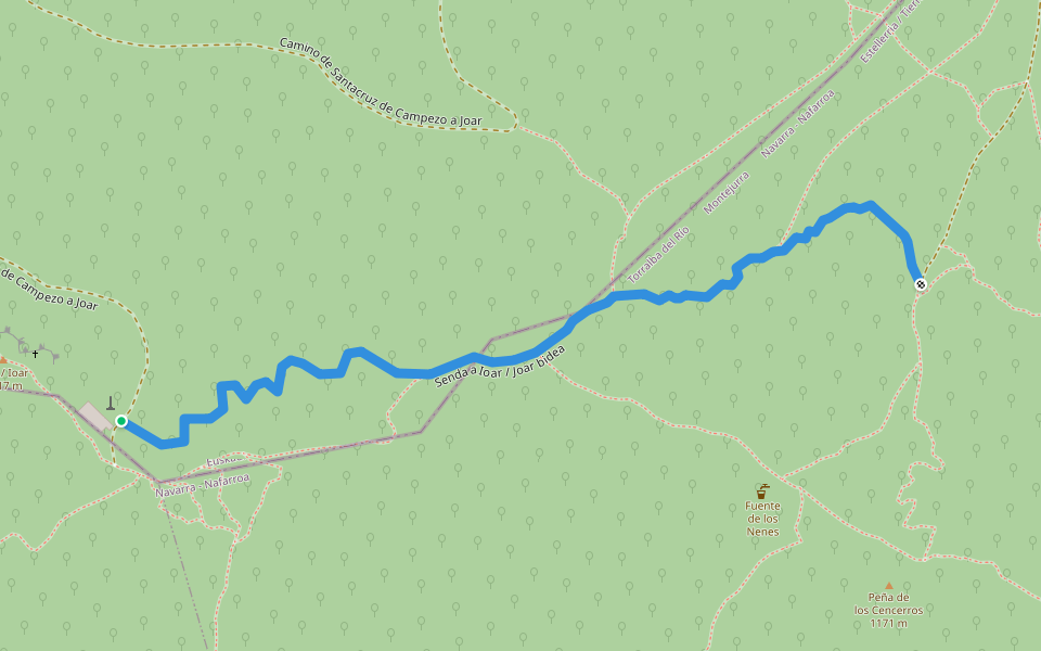 Senda a Ioar / Joar bidea walking route map in Aguilar de Codés