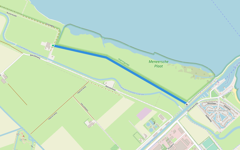 Buitenkade walking route map in Sommelsdijk