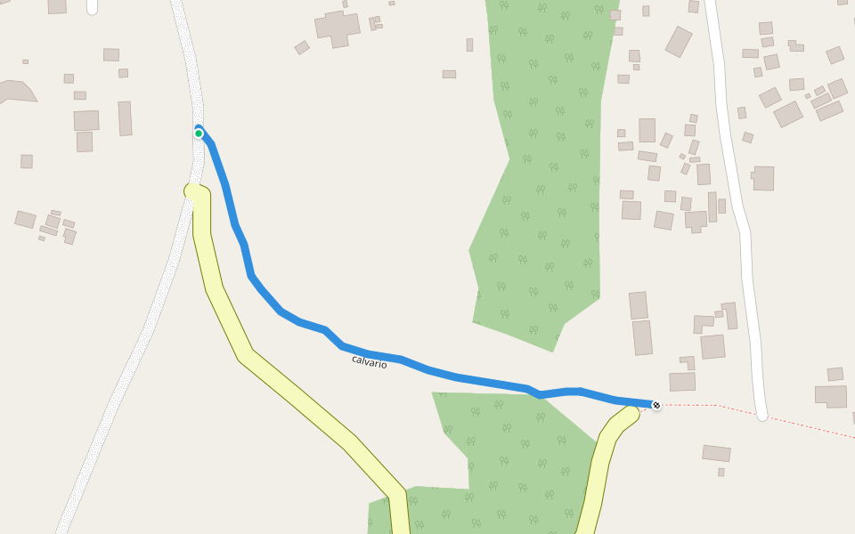 calvario walking route map in Bwanjebe