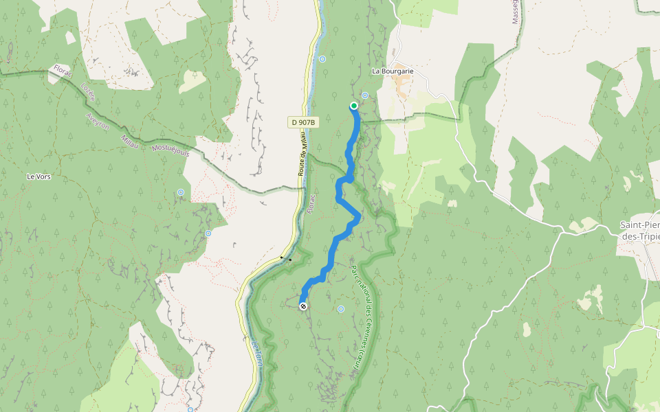 Sentier Gaupillat walking route map in Saint-Pierre-des-Tripiers