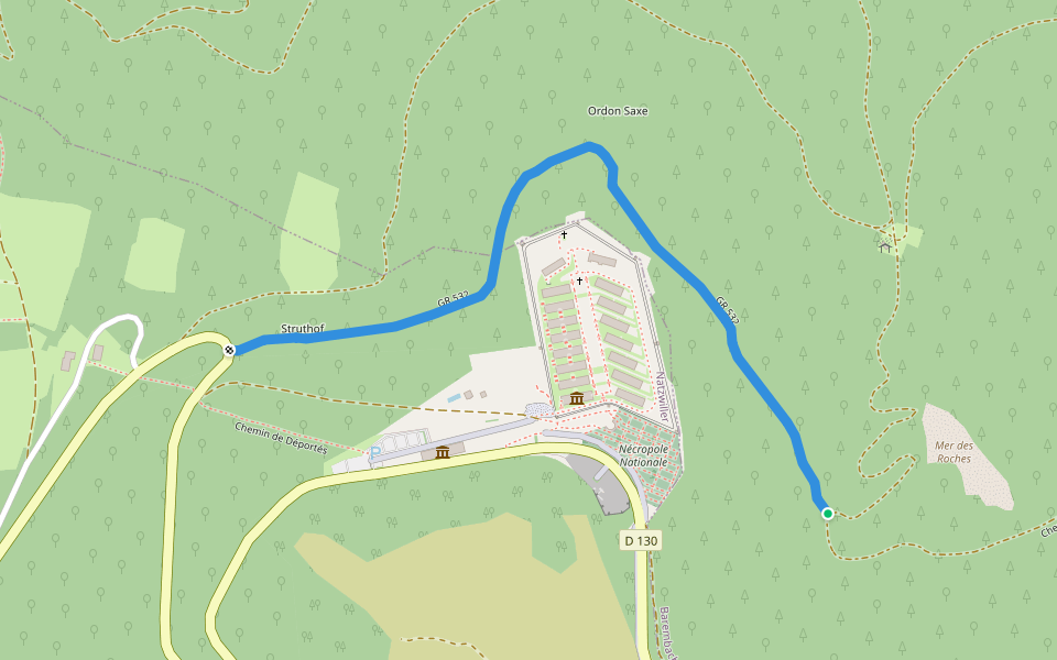 GR 532 walking route map in Natzwiller