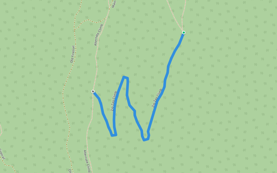 Zig-Zag Climb walking route map in Cootamundra