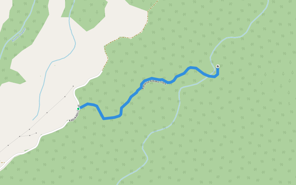 Kaharoa Kokako Track walking route map in Hamurana