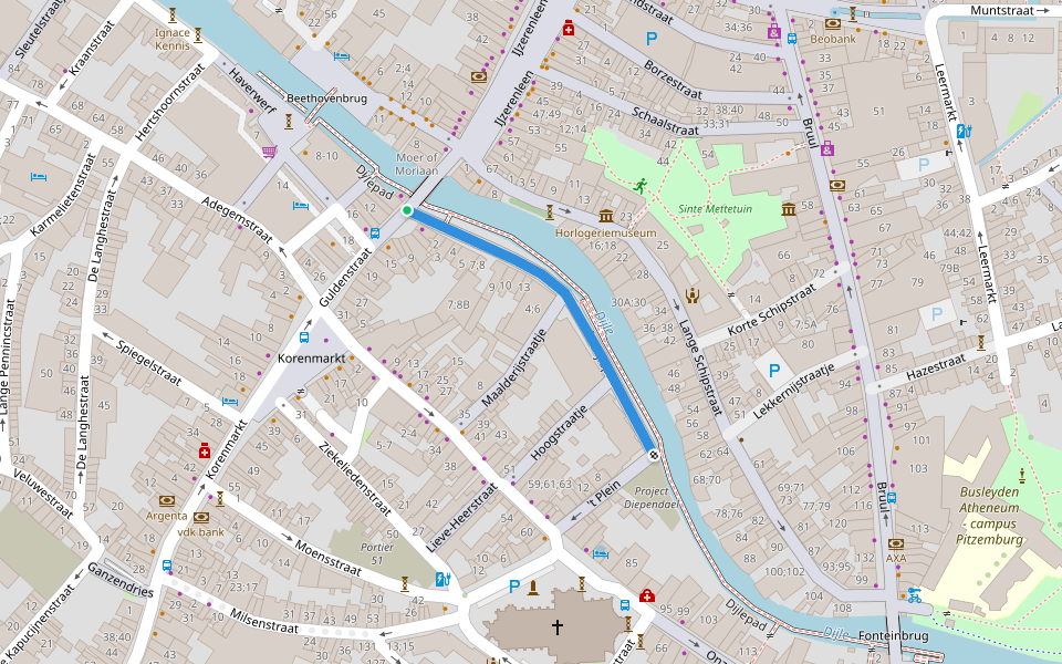 Zoutwerf walking route map in Mechelen