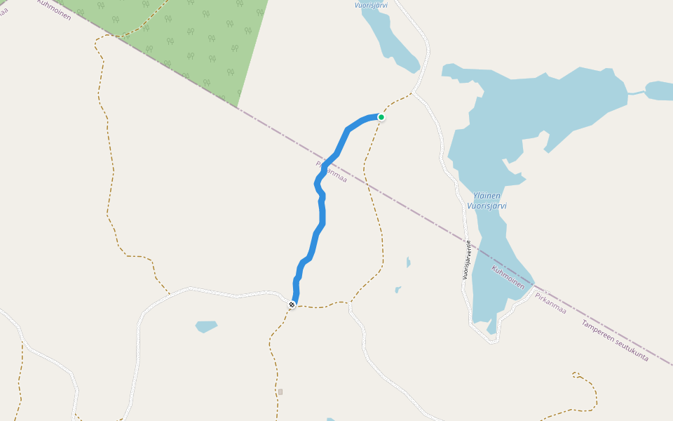 Vanha Laukaan tie walking route map in Jämsä