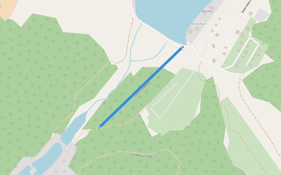 нужна проверка walking route map in Koriugino