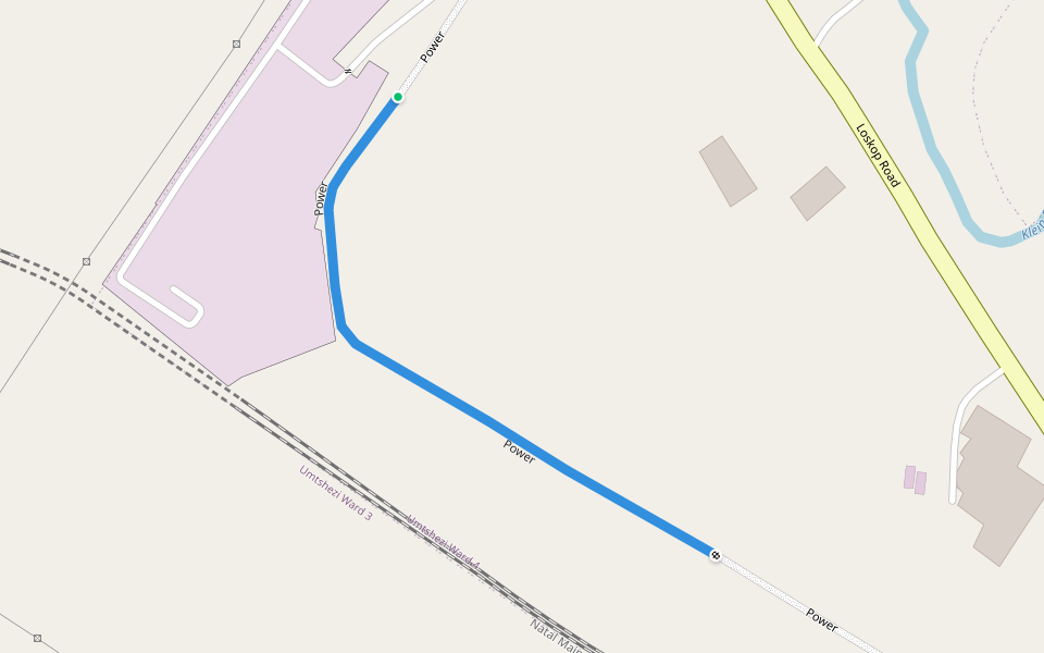 Power walking route map in Estcourt