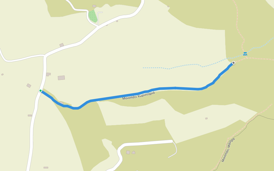 Μονοπάτι Χωρισταριά walking route map in Naxos