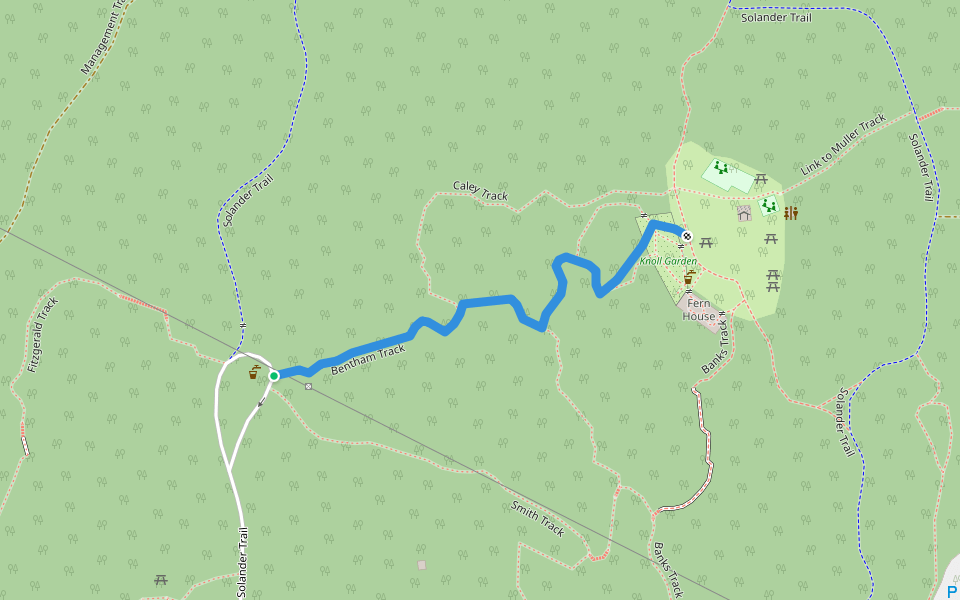 Bentham Track walking route map in Saint Ives