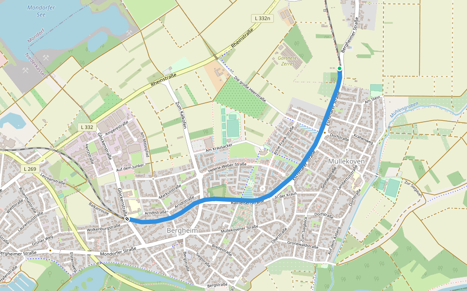 Balkanroute walking route map in Troisdorf