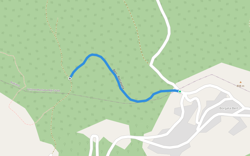 Bert - Roccasella walking route map in Montecomposto