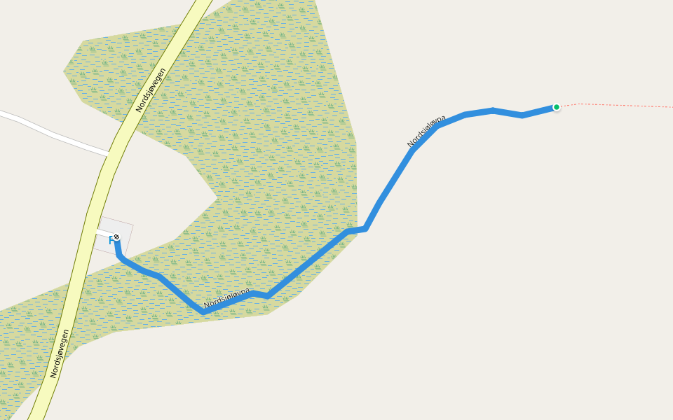 Nordsjøløypa walking route map in Værlandet